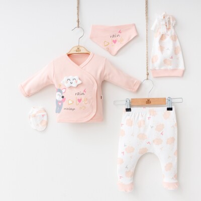 Wholesale Baby Girls 5-Piece Newborn Set 0-3M Minizeyn 2014-7012 - Minizeyn (1)