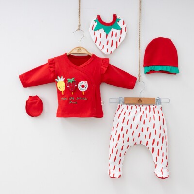 Wholesale Baby Girls 5-Piece Newborn Set 0-3M Minizeyn 2014-7035 - Minizeyn (1)