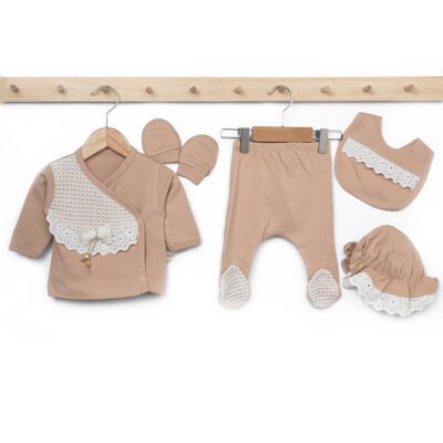 Wholesale Baby Girls 5-Piece Newborn Set 0-3M Minizeyn 2014-7045 - Minizeyn (1)