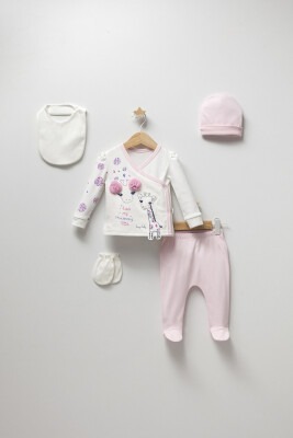 Wholesale Baby Girls 5-Piece Newborn Set 0-3M Tongs 1028-4395 - Tongs