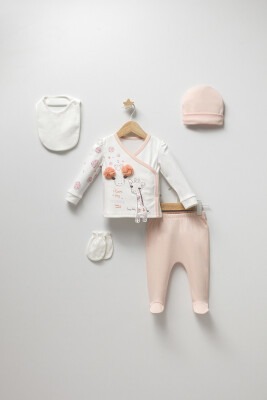 Wholesale Baby Girls 5-Piece Newborn Set 0-3M Tongs 1028-4395 - Tongs (1)