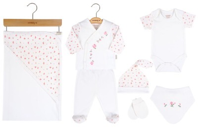 Wholesale Baby Girls 7-Piece Newborn Set 0-3M Ciccimbaby 1043-4865 - Ciccimbaby