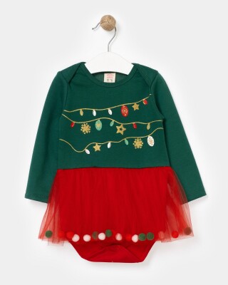 Wholesale Baby Girls Christmas Dress 6-18M Bupper Kids 1053-23979 Green