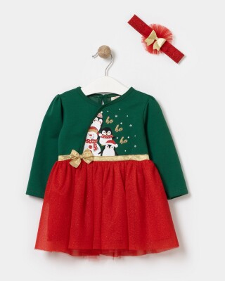 Wholesale Baby Girls Christmas Dress 9-24M Bupper Kids 1053-23505 Green