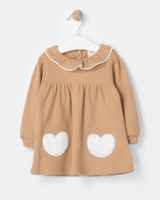 Wholesale Baby Girls Dress 6-18M Bupper Kids 1053-23928 Light Brown 