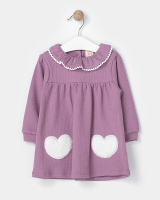Wholesale Baby Girls Dress 6-18M Bupper Kids 1053-23928 Damson Color