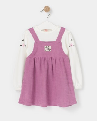 Wholesale Baby Girls Dress 6-18M Bupper Kids 1053-23954 Damson Color