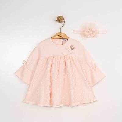 Wholesale Baby Girls Dress and Headband Set 0-12M Miniborn 2019-3291 - Miniborn