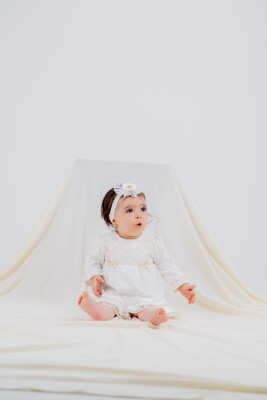 Wholesale Baby Girls Dress and Headband Set 0-12M Miniborn 2019-3296 - Miniborn (1)