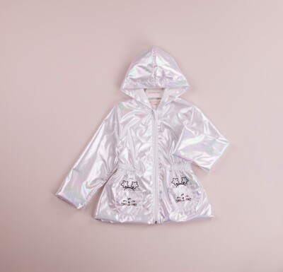 Wholesale Baby Girls Hooded Raincoat 9-24M BabyRose 1002-8425 White