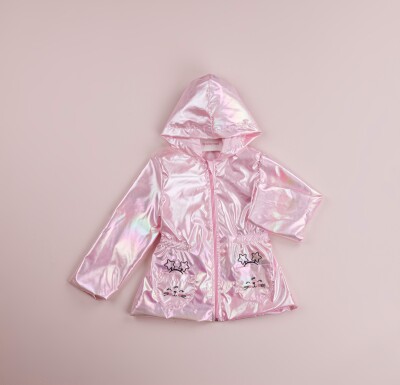 Wholesale Baby Girls Hooded Raincoat 9-24M BabyRose 1002-8425 Pink
