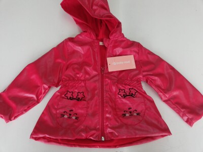 Wholesale Baby Girls Hooded Raincoat 9-24M BabyRose 1002-8425 Red