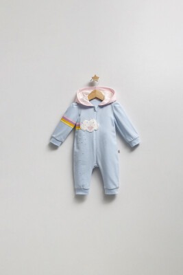 Wholesale Baby Girls Jumpsuit 0-9M Tongs 1028-4381 Blue