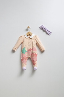 Wholesale Baby Girls Jumpsuit Set 0-3M Tongs 1028-4380 - Tongs (1)