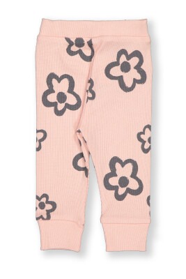 Wholesale Baby Girls Leggings with Flower Printed 6-24M Divonette 1023-2180-1 Pink