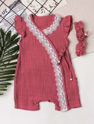 Wholesale Baby Girls Muslin Rompers 3-12M Kidexs 1026-60120 - Kidexs