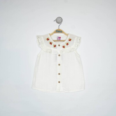 Wholesale Baby Girls Muslin Shirt 6-24M Timo 1018-TKDÜ012228611 - Timo