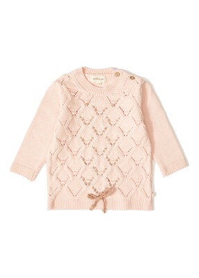 Wholesale Baby Girls Organic Cotton Knitwear Sweater 12-36M Patique 1061-21058-1 Pink