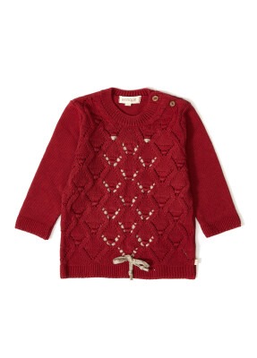 Wholesale Baby Girls Organic Cotton Knitwear Sweater 12-36M Patique 1061-21058-1 - Patique (1)