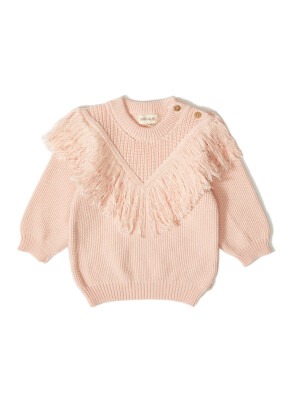 Wholesale Baby Girls Organic Cotton Sweater 3-12M Patique 1061-21043 Pink
