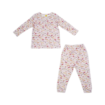 Wholesale Baby Girls Pajamas Set 12-36M Busra Bebe 1016-VTM-005 Pink