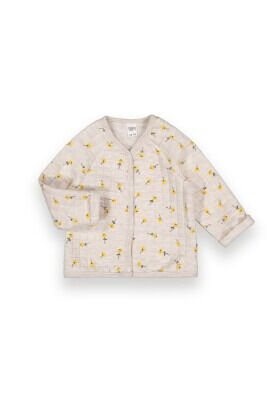 Wholesale Baby Girls Patterned Cardigan 6-18M Tuffy 1099-6021 Beige Melange