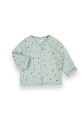 Wholesale Baby Girls Patterned Cardigan 6-18M Tuffy 1099-6021 Nile Green