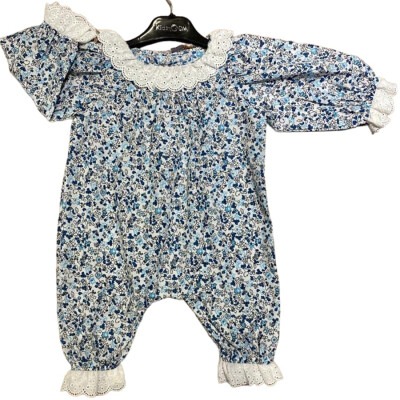 Wholesale Baby Girls Patterned Pajamas 6-18M KidsRoom 1031-5671 Blue