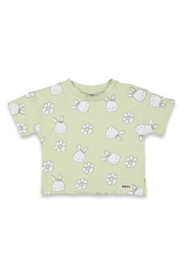 Wholesale Baby Girls Patterned T-Shirt 6-18M Tuffy 1099-9014 - Tuffy