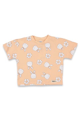 Wholesale Baby Girls Patterned T-Shirt 6-18M Tuffy 1099-9014 - Tuffy (1)