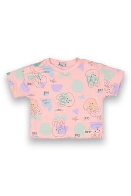 Wholesale Baby Girls Patterned T-Shirt 6-18M Tuffy 1099-9015 - Tuffy