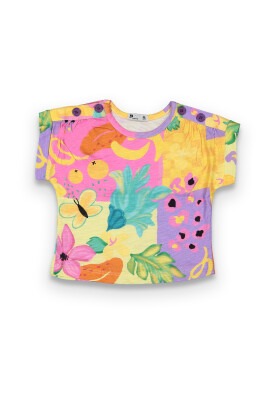Wholesale Baby Girls Patterned T-shirt 6-18M Tuffy 1099-9022 - Tuffy