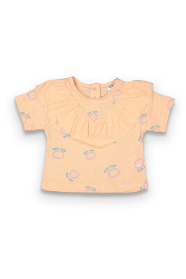 Wholesale Baby Girls Patterned T-shirt 6-18M Tuffy 1099-9023 - Tuffy