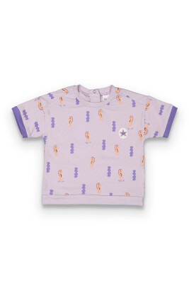 Wholesale Baby Girls Patterned T-shirt 6-18M Tuffy 1099-9024 - Tuffy (1)