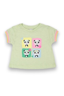 Wholesale Baby Girls Printed T-Shirt 6-18M Tuffy 1099-9017 Water green