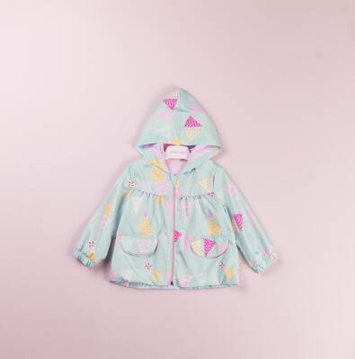 Wholesale Baby Girls Raincoat with Hooded 9-24M BabyRose 1002-8429 Mint Green 