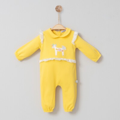 Wholesale Baby Girls Rompers 3-18M Miniborn 2019-6098 Yellow