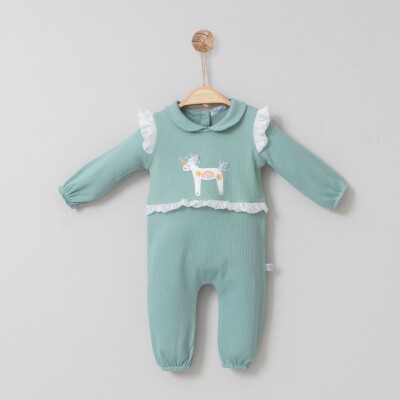 Wholesale Baby Girls Rompers 3-18M Miniborn 2019-6098 Green