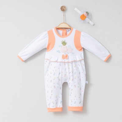 Wholesale Baby Girls Rompers and Headband Set 3-18M Miniborn 2019-6085 - Miniborn