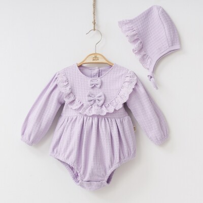 Wholesale Baby Girls Rompers with Hat 6-12M Minizeyn 2014-9002 Lilac
