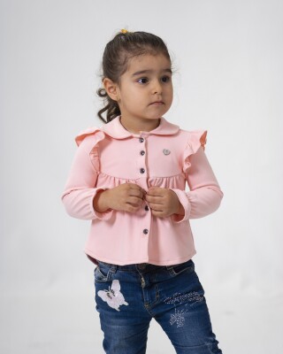 Wholesale Baby Girls Ruffled Shirt 6-24Y Timo 1018-T4KÖÜ012222921 - Timo