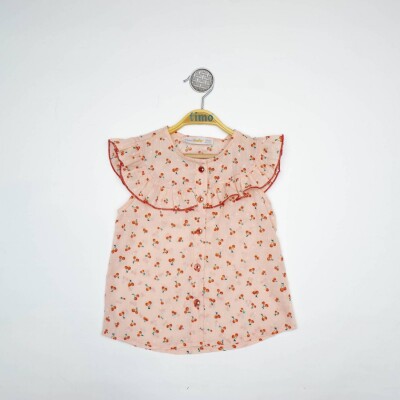 Wholesale Baby Girls Shirt 6-24M Timo 1018-TKDÜ012234391 Blanced Almond