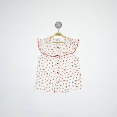 Wholesale Baby Girls Shirt 6-24M Timo 1018-TKDÜ012234391 Ecru