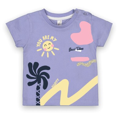 Wholesale Baby Girls T-Shirt 6-18M Difa 1078-16003 Lilac