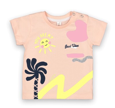 Wholesale Baby Girls T-Shirt 6-18M Difa 1078-16003 Salmon Color 