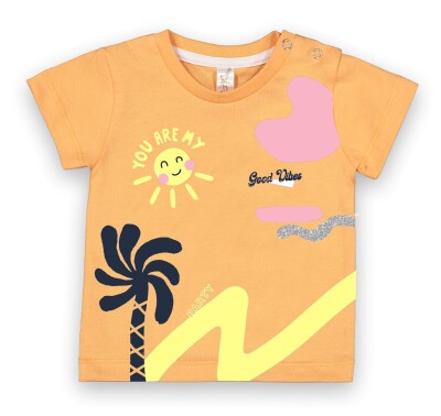 Wholesale Baby Girls T-Shirt 6-18M Difa 1078-16003 Orange