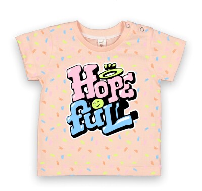 Wholesale Baby Girls T-Shirt 6-18M Difa 1078-16008 Salmon Color 