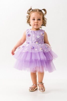 Wholesale Baby Girls Tulle Dress 6-18M Wecan 1022-23318 Lilac