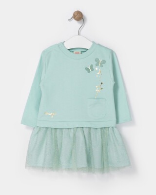 Wholesale Baby Girls Tulle Dress 9-24M Bupper Kids 1053-23929 Mint Green 