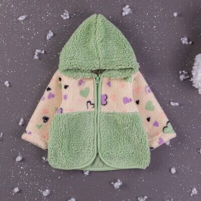 Wholesale Baby Girls Welsoft Cardigan With Hoodie 6-24M BabyZ 1097-5769 - BabyZ